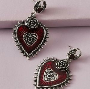 COPY - 3/$25 Gothic heart earrings